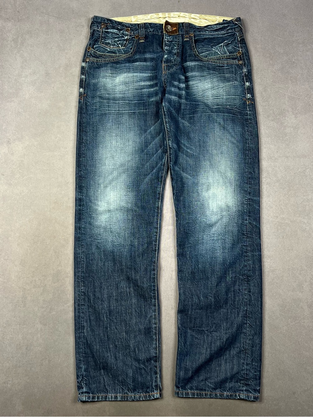Guess Men's Washed Blue Jeans